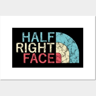 Half Right Face Vintage Retro Posters and Art